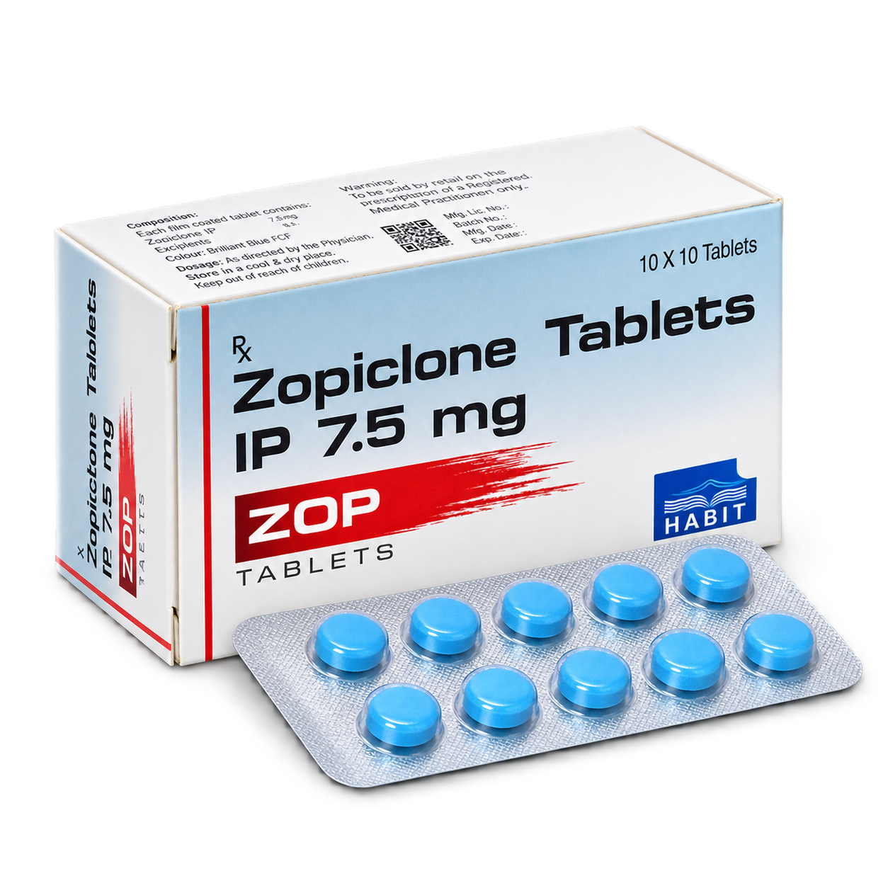 (Blue) Zopiclone 7.5mg Tablets