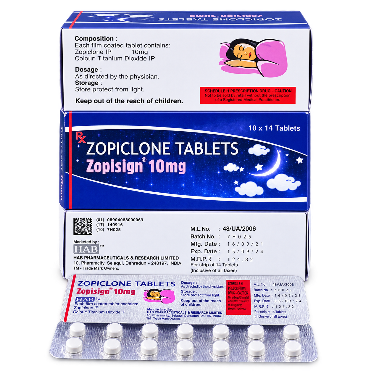 Zopiclone Tablets Zopisign 10mg