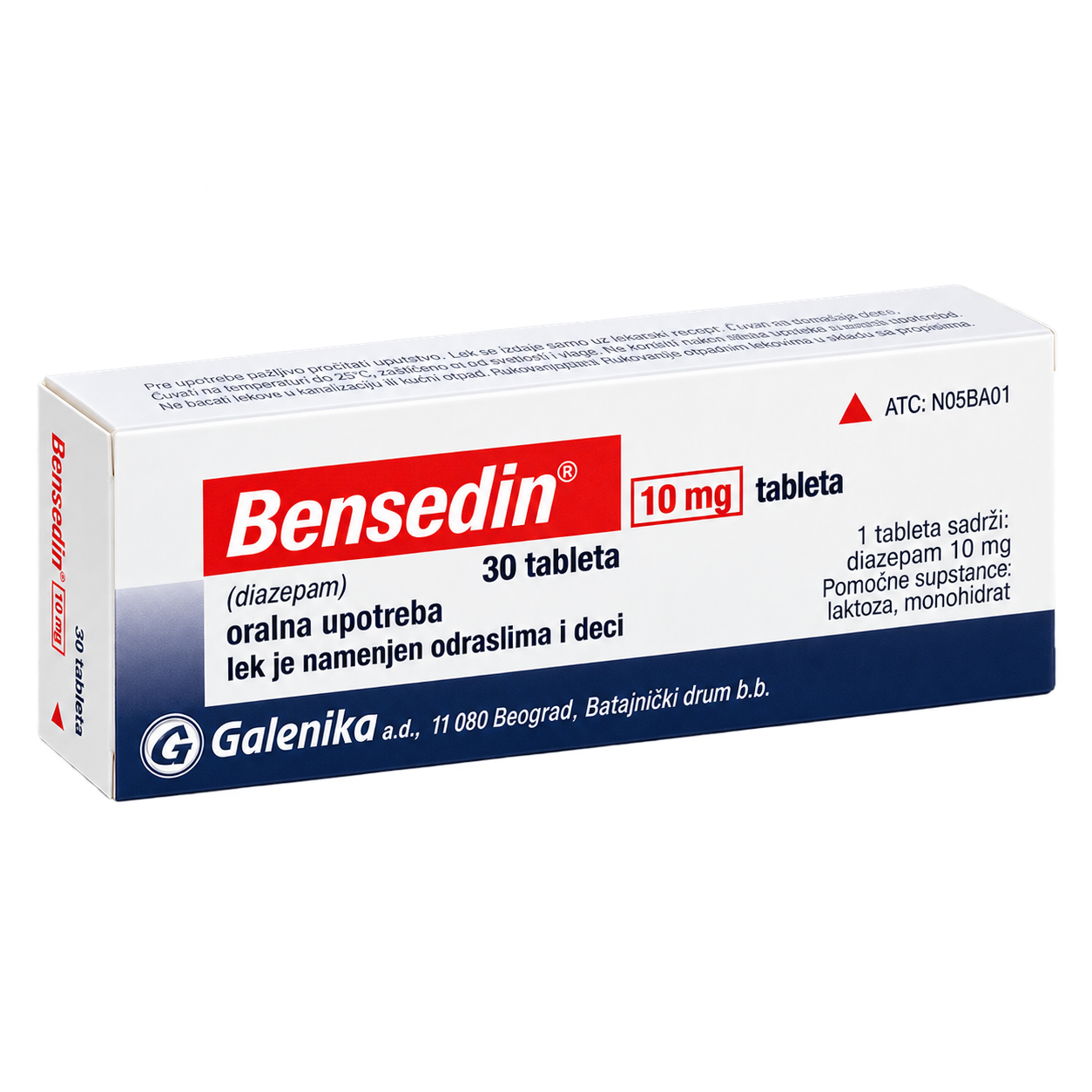 Bensedin/Diazepam 10mg tablets